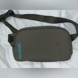 Lululemon mini belt bag in the color Carob Brown.